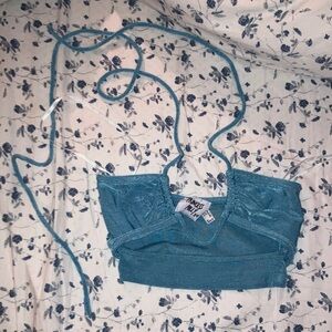 Princess Polly Blue Crop Top
